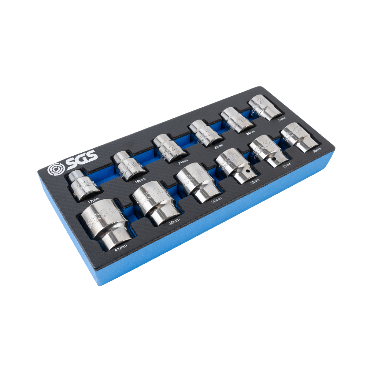 SGS 12pc 3/4in Drive Socket Set | 17mm-41mm | Foam Insert